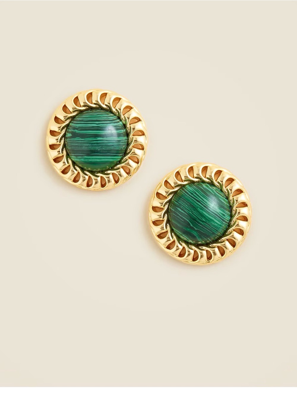 NWT J. Crew Stone button earrings